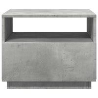 Tavolino da Soggiorno con Luci LED Grigio Cemento 50x49x40 cm 839829