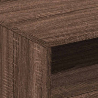 Tavolino da Soggiorno con Luci LED Rovere Marrone 50x49x40 cm 839832