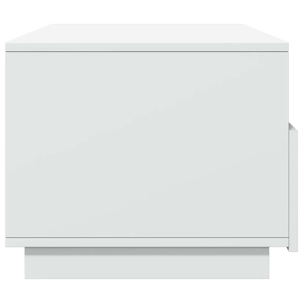 Tavolino da Soggiorno con Luci LED Bianco 90x49x40 cm 839833