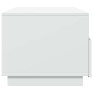 Tavolino da Soggiorno con Luci LED Bianco 90x49x40 cm 839833