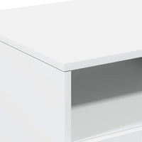 Tavolino da Soggiorno con Luci LED Bianco 90x49x40 cm 839833