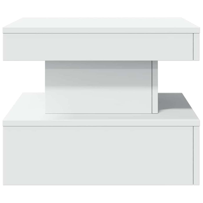 Tavolino da Salotto con Luci LED Bianco 50x50x40 cm 839840