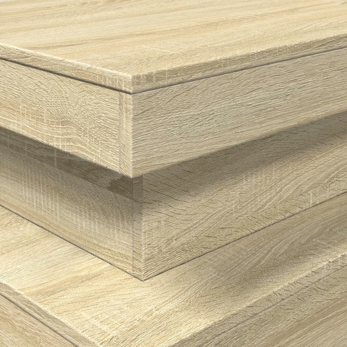 Tavolino da Soggiorno con Luci LED Rovere Sonoma 90x50x40 cm