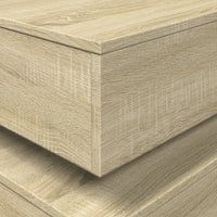 Tavolino da Salotto Gambe in Metallo Rovere Sonoma 50x50x40 cm 839856