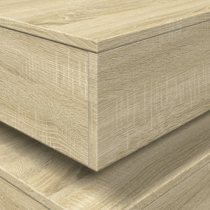 Tavolino da Salotto Gambe in Metallo Rovere Sonoma 50x50x40 cm 839856