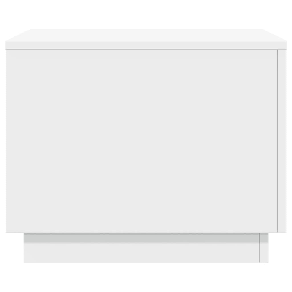 Tavolino da Salotto con Luci LED Bianco 50x50x40 cm 839868