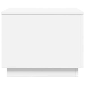 Tavolino da Salotto con Luci LED Bianco 50x50x40 cm 839868