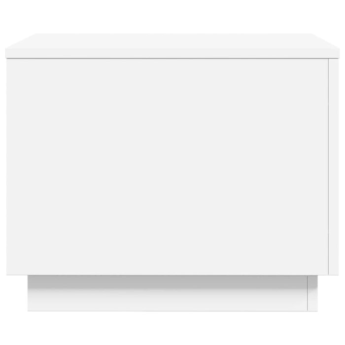 Tavolino da Salotto con Luci LED Bianco 50x50x40 cm 839868