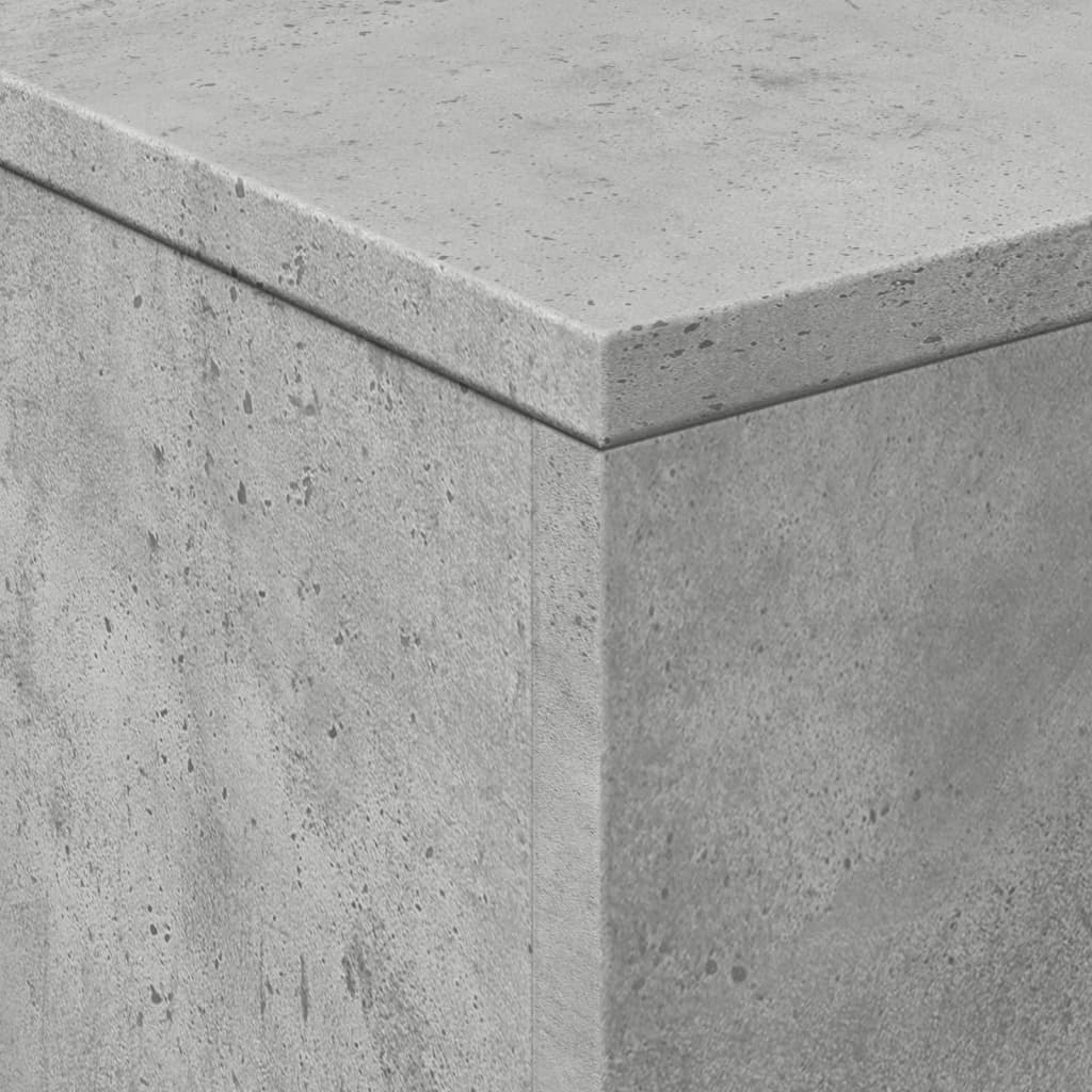 Tavolino da Salotto con Luci LED Grigio Cemento 50x50x40 cm 839871