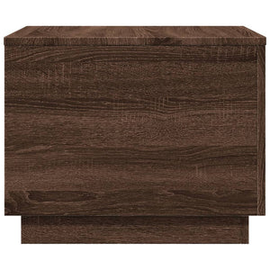 Tavolino da Salotto con Luci LED-Tavolino da soggiorno Rovere Marrone 50x50x40 cm 761553