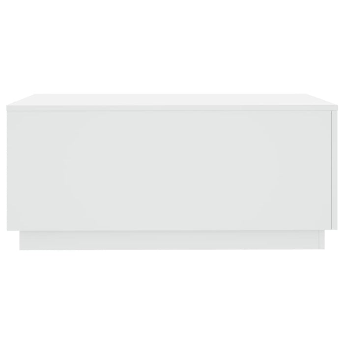 Tavolino da Soggiorno con Luci LED Bianco 90x50x40 cm 839875