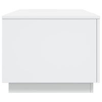 Tavolino da Soggiorno con Luci LED Bianco 90x50x40 cm 839875