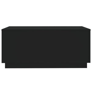 Tavolino da Soggiorno con Luci LED Nero 90x50x40 cm 839876