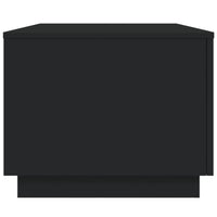 Tavolino da Soggiorno con Luci LED Nero 90x50x40 cm 839876