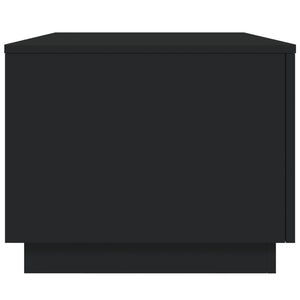 Tavolino da Soggiorno con Luci LED Nero 90x50x40 cm 839876