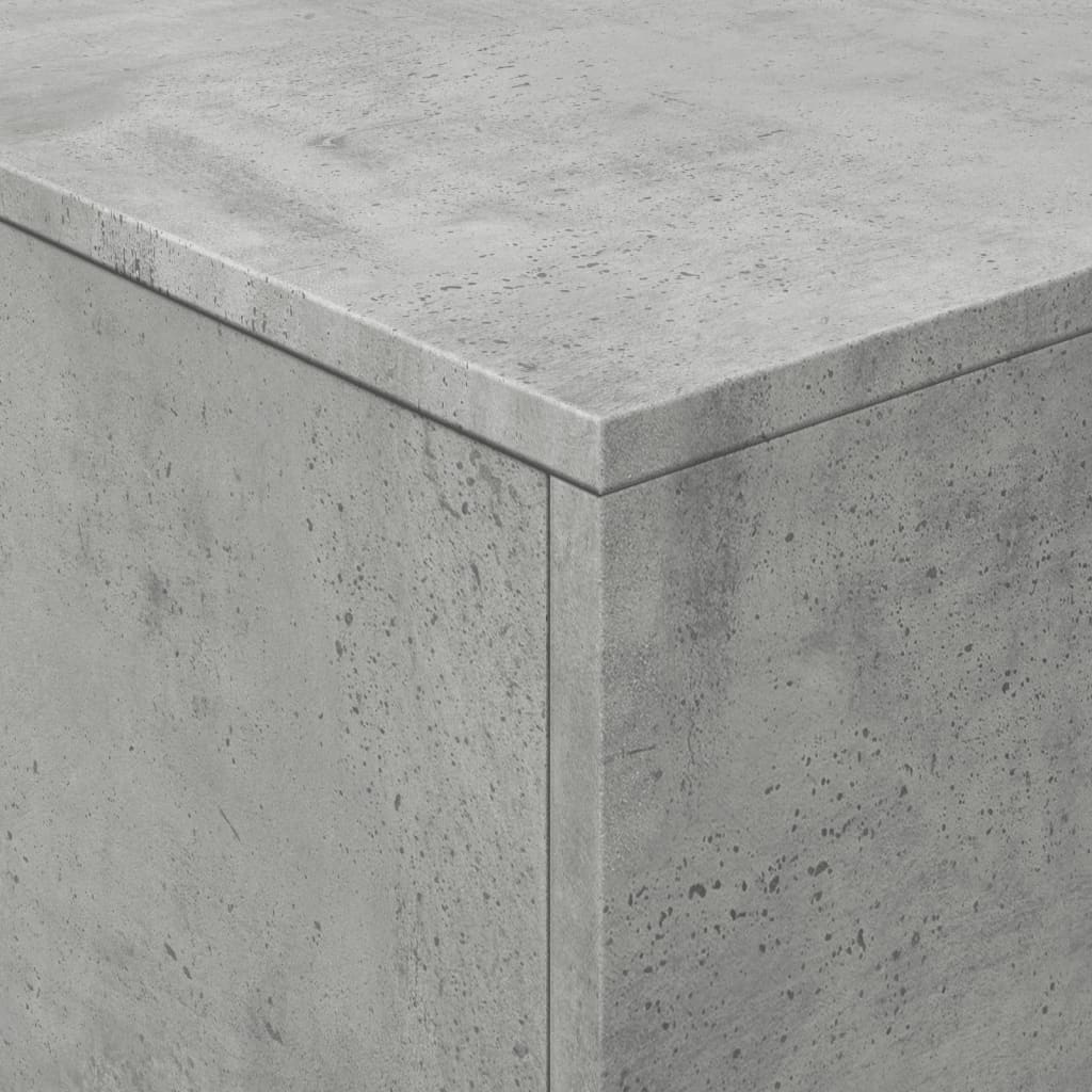 Tavolino da Soggiorno con Luci LED Grigio Cemento 90x50x40 cm 839878