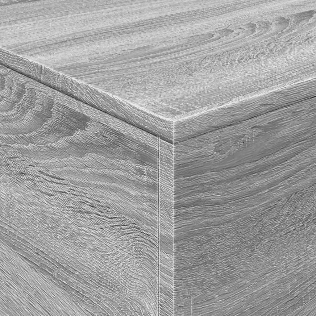 Tavolino da Soggiorno con Luci LED Grigio Sonoma 90x50x40 cm 839880