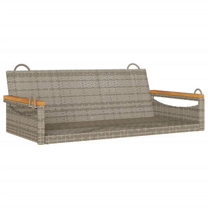 Panchina Dondolo Grigia 109x62x40 cm in Polyrattan 368144