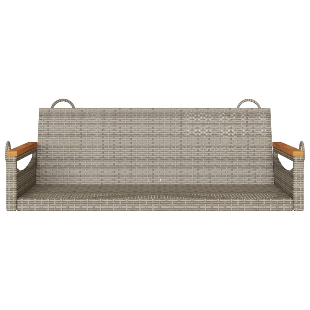Panchina Dondolo Grigia 109x62x40 cm in Polyrattan 368144