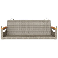 Panchina Dondolo Grigia 109x62x40 cm in Polyrattan 368144