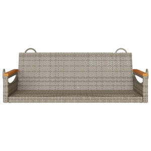 Panchina Dondolo Grigia 109x62x40 cm in Polyrattan 368144