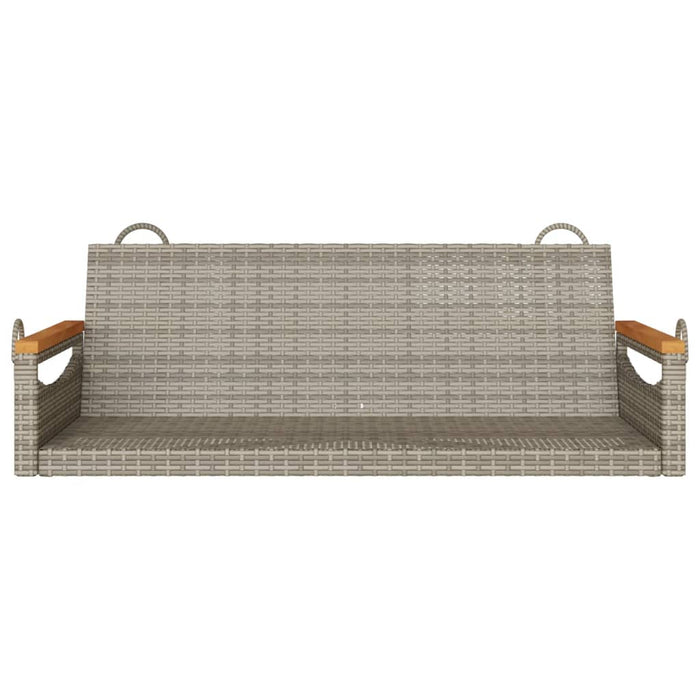 Panchina Dondolo Grigia 109x62x40 cm in Polyrattan 368144