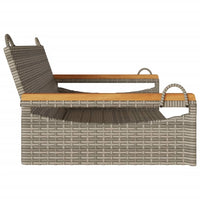 Panchina Dondolo Grigia 109x62x40 cm in Polyrattan 368144