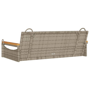 Panchina Dondolo Grigia 109x62x40 cm in Polyrattan 368144
