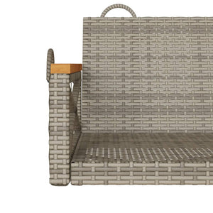 Panchina Dondolo Grigia 109x62x40 cm in Polyrattan 368153