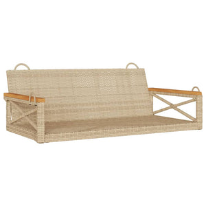 Panchina a Dondolo Beige 109x62x40 cm in Polyrattan 368154