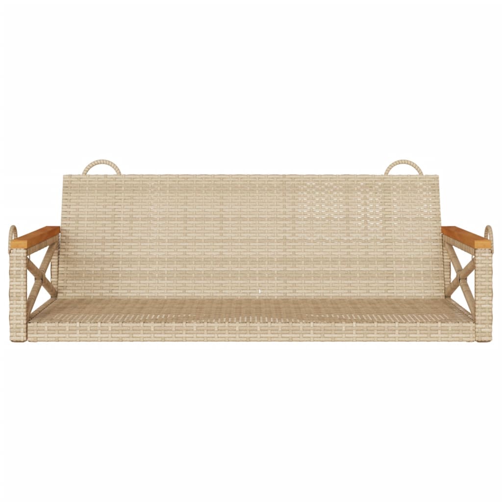 Panchina a Dondolo Beige 109x62x40 cm in Polyrattan 368154