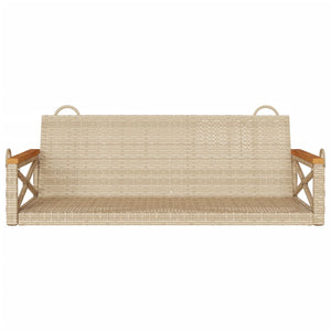 Panchina a Dondolo Beige 109x62x40 cm in Polyrattan 368154