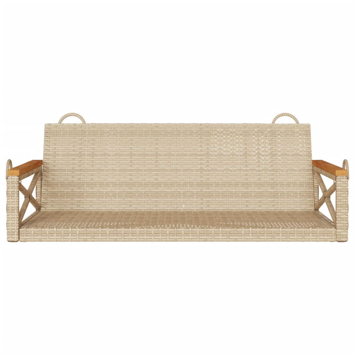 Panchina a Dondolo Beige 109x62x40 cm in Polyrattan 368154