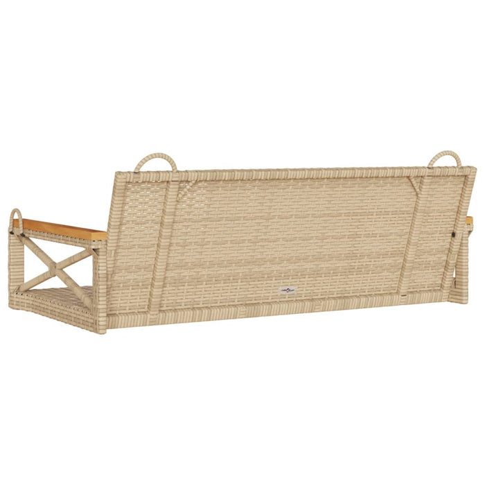 Panchina a Dondolo Beige 109x62x40 cm in Polyrattan 368154