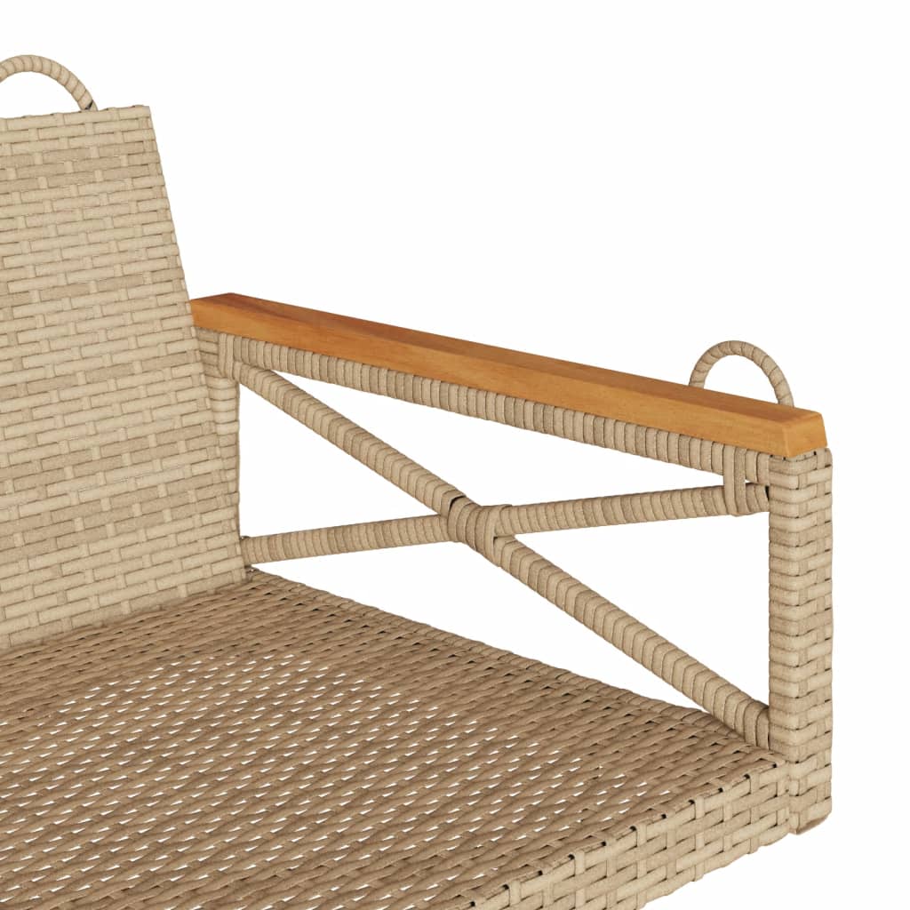 Panchina a Dondolo Beige 109x62x40 cm in Polyrattan 368154