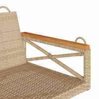 Panchina a Dondolo Beige 109x62x40 cm in Polyrattan 368154
