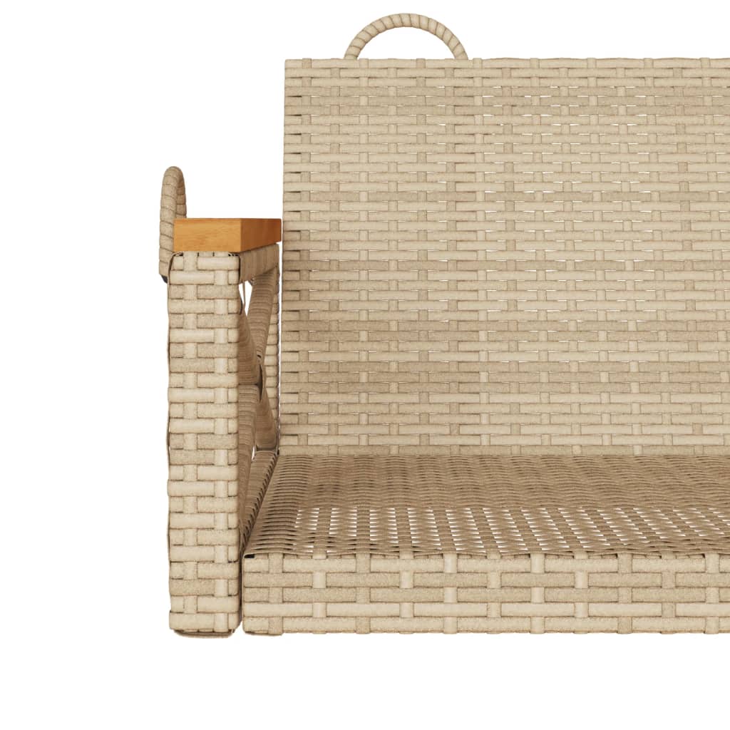 Panchina a Dondolo Beige 109x62x40 cm in Polyrattan 368154