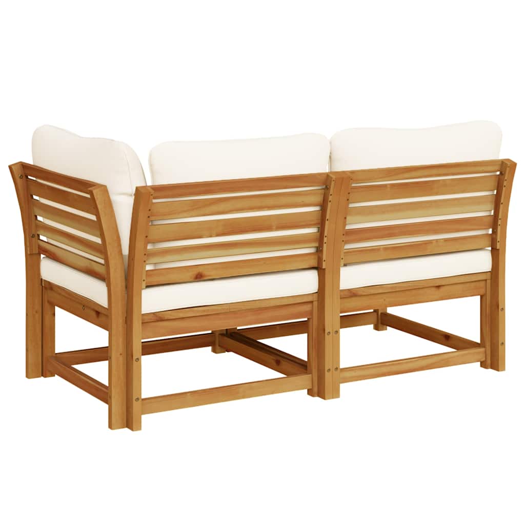 Set Salotto da Giardino 2 pz con Cuscini Legno Massello Acacia 366492