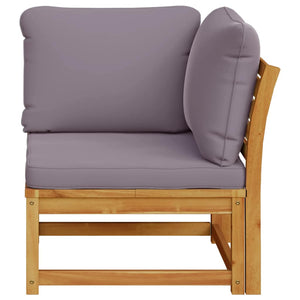 Divano Angolare Giardino con Cuscini 73x73x65cm Massello Acacia 366494