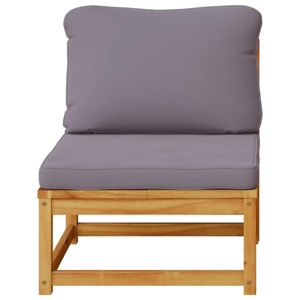 Divano da Giardino con Cuscini in Legno Massello Acacia 366495