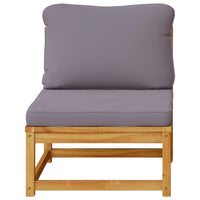 Divano da Giardino con Cuscini in Legno Massello Acacia 366495