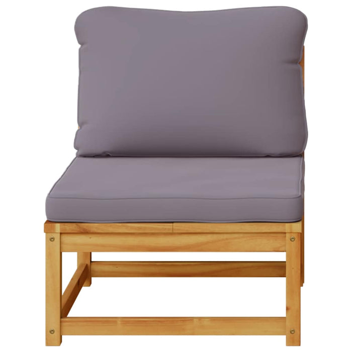 Divano da Giardino con Cuscini in Legno Massello Acacia 366495