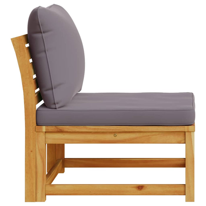 Divano da Giardino con Cuscini in Legno Massello Acacia 366495