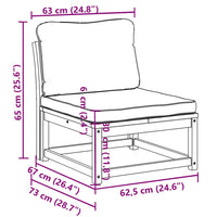 Divano da Giardino con Cuscini in Legno Massello Acacia 366495