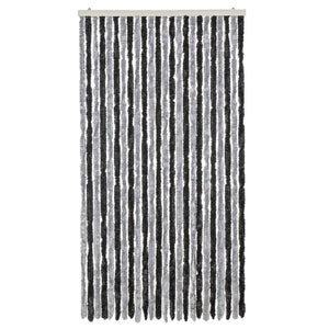 Tenda Antimosche Grigia e Nera 100x220 cm in Ciniglia
