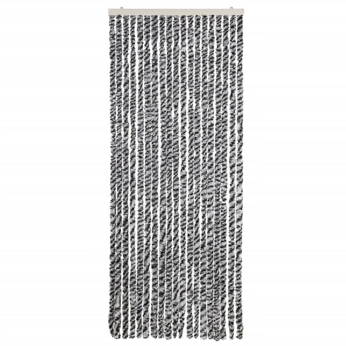 Tenda Antimosche Grigia Nera e Bianca 56x200 cm in Ciniglia