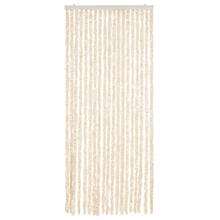 Tenda Antimosche Beige e Bianca 56x185 cm in Ciniglia 377339