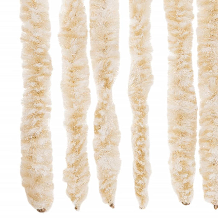 Tenda Antimosche Beige e Bianca 56x185 cm in Ciniglia 377339