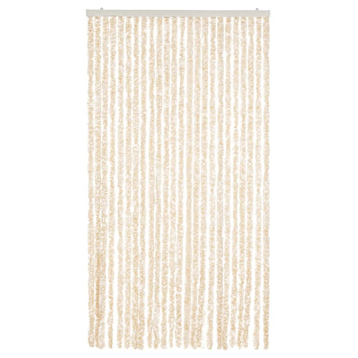 Tenda Antimosche Beige e Bianca 100x220 cm in Ciniglia