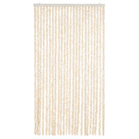 Tenda Antimosche Beige e Bianca 100x230 cm in Ciniglia